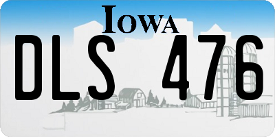 IA license plate DLS476