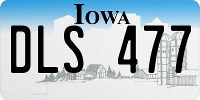 IA license plate DLS477