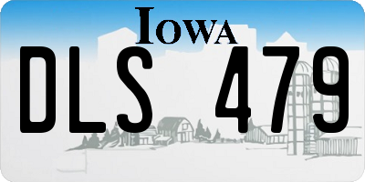 IA license plate DLS479