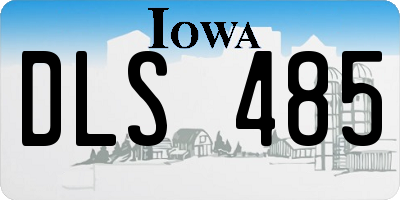 IA license plate DLS485