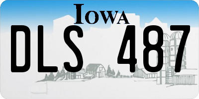 IA license plate DLS487