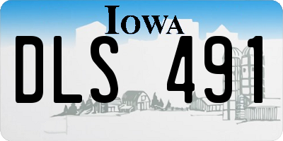 IA license plate DLS491
