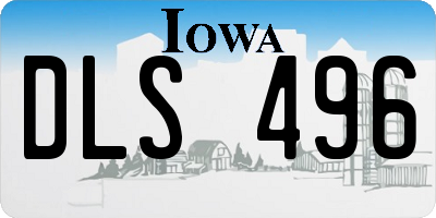 IA license plate DLS496