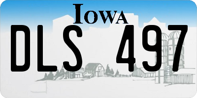IA license plate DLS497