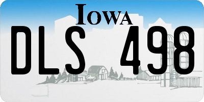 IA license plate DLS498