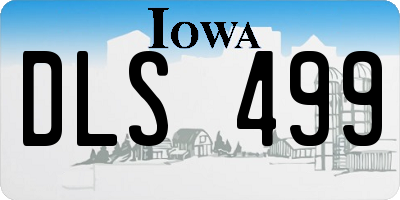 IA license plate DLS499
