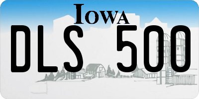 IA license plate DLS500
