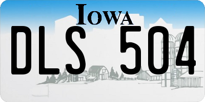IA license plate DLS504
