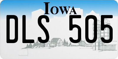 IA license plate DLS505