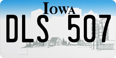 IA license plate DLS507