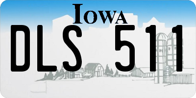 IA license plate DLS511