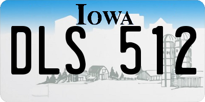 IA license plate DLS512