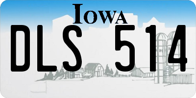IA license plate DLS514