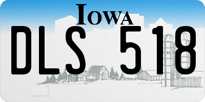 IA license plate DLS518