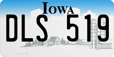 IA license plate DLS519