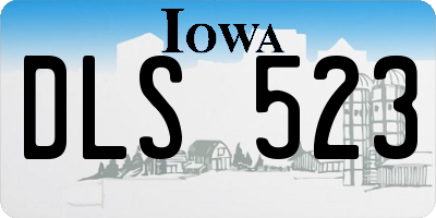IA license plate DLS523