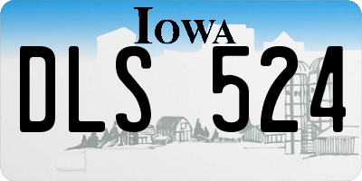 IA license plate DLS524