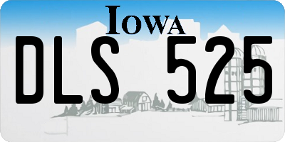 IA license plate DLS525