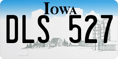 IA license plate DLS527