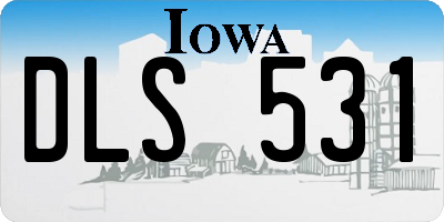 IA license plate DLS531