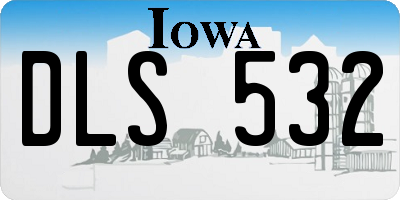 IA license plate DLS532