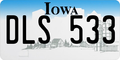 IA license plate DLS533