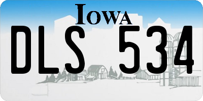 IA license plate DLS534