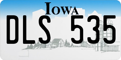 IA license plate DLS535