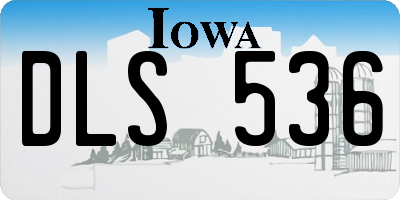 IA license plate DLS536