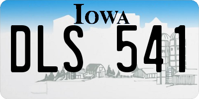 IA license plate DLS541
