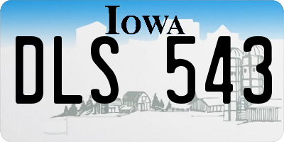 IA license plate DLS543