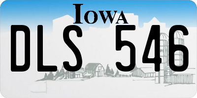 IA license plate DLS546