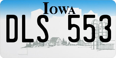 IA license plate DLS553