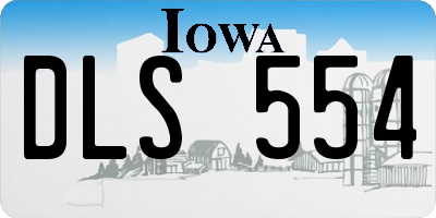 IA license plate DLS554