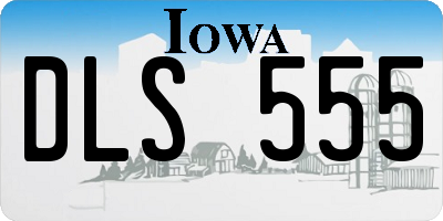 IA license plate DLS555