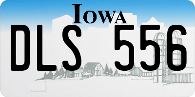 IA license plate DLS556