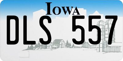 IA license plate DLS557