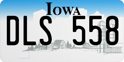 IA license plate DLS558
