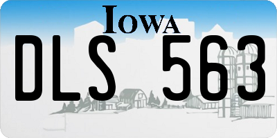IA license plate DLS563