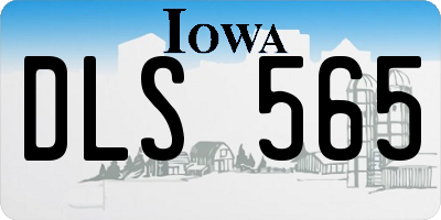 IA license plate DLS565