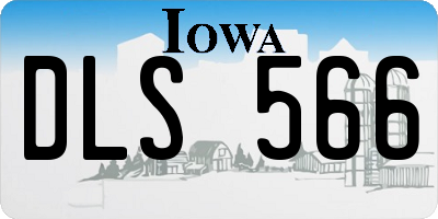 IA license plate DLS566