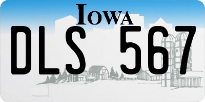 IA license plate DLS567