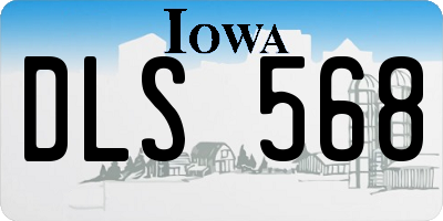 IA license plate DLS568