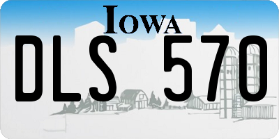 IA license plate DLS570
