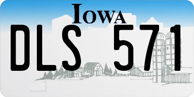 IA license plate DLS571