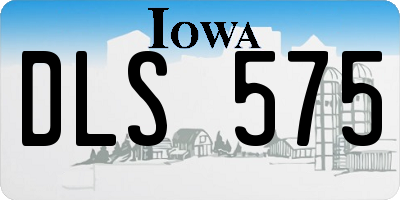 IA license plate DLS575