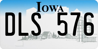 IA license plate DLS576