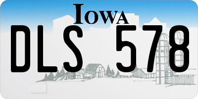 IA license plate DLS578