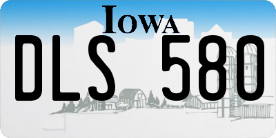 IA license plate DLS580