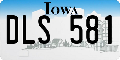 IA license plate DLS581